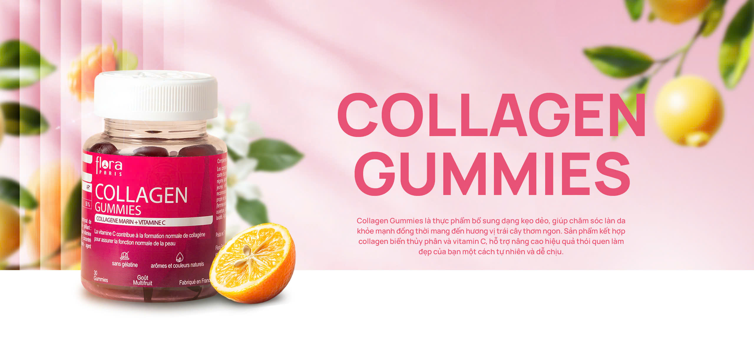 keo deo collagen gummy - flora paris